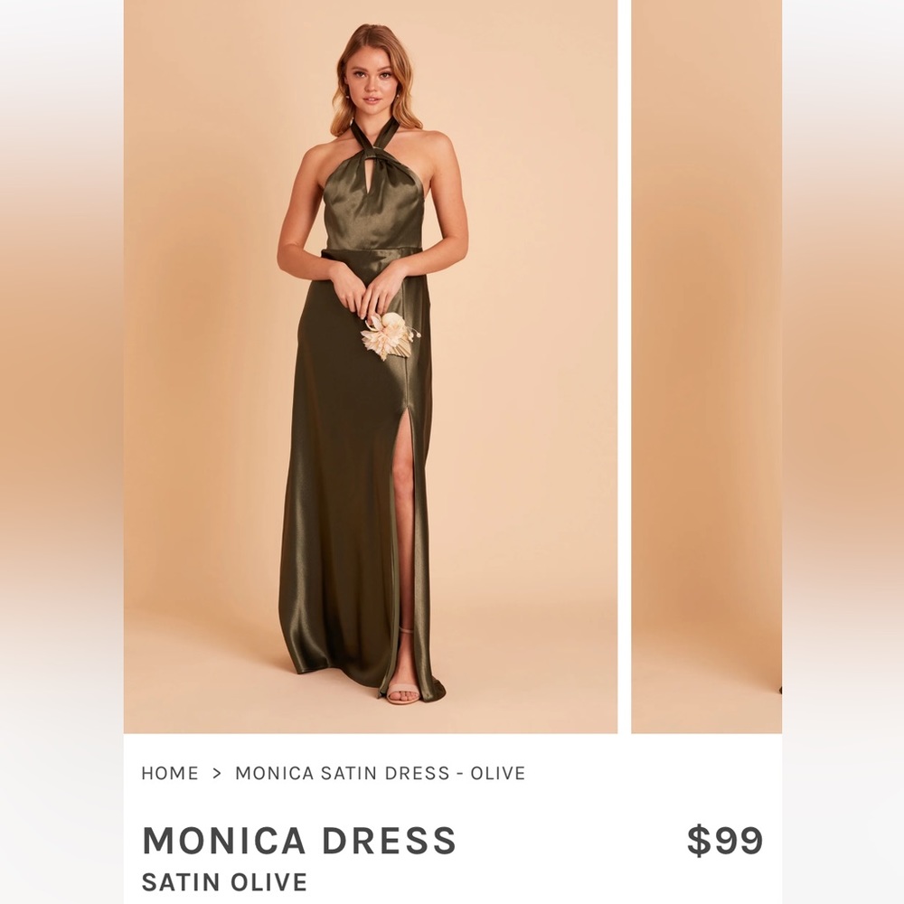 Birdy Grey Monica satin dress in olive